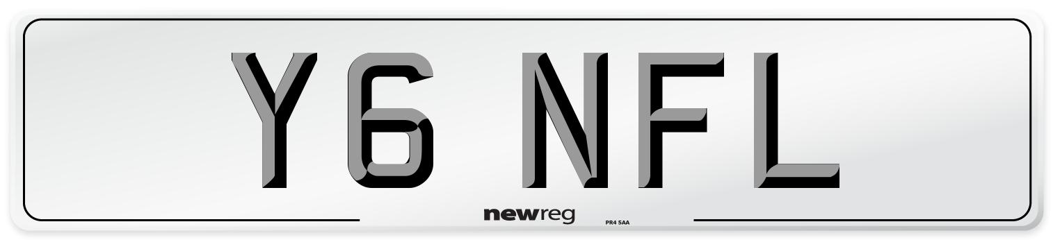 Y6 NFL Number Plate from New Reg